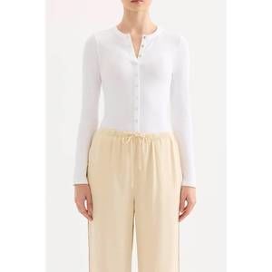 NEW NUDE LUCY women's terrin top in white